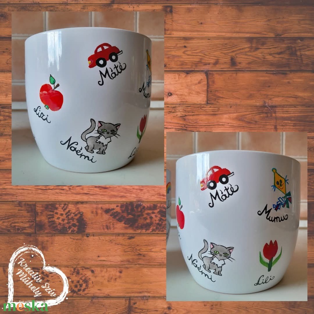 Festett kaspó/virágtartó-ballagási ajándék-ballagás óvoda/iskola/bölcsöde/évzáró/búcsúztató - otthon & életmód - dekoráció - virágdísz és tartó - cserép & kaspó - Meska.hu