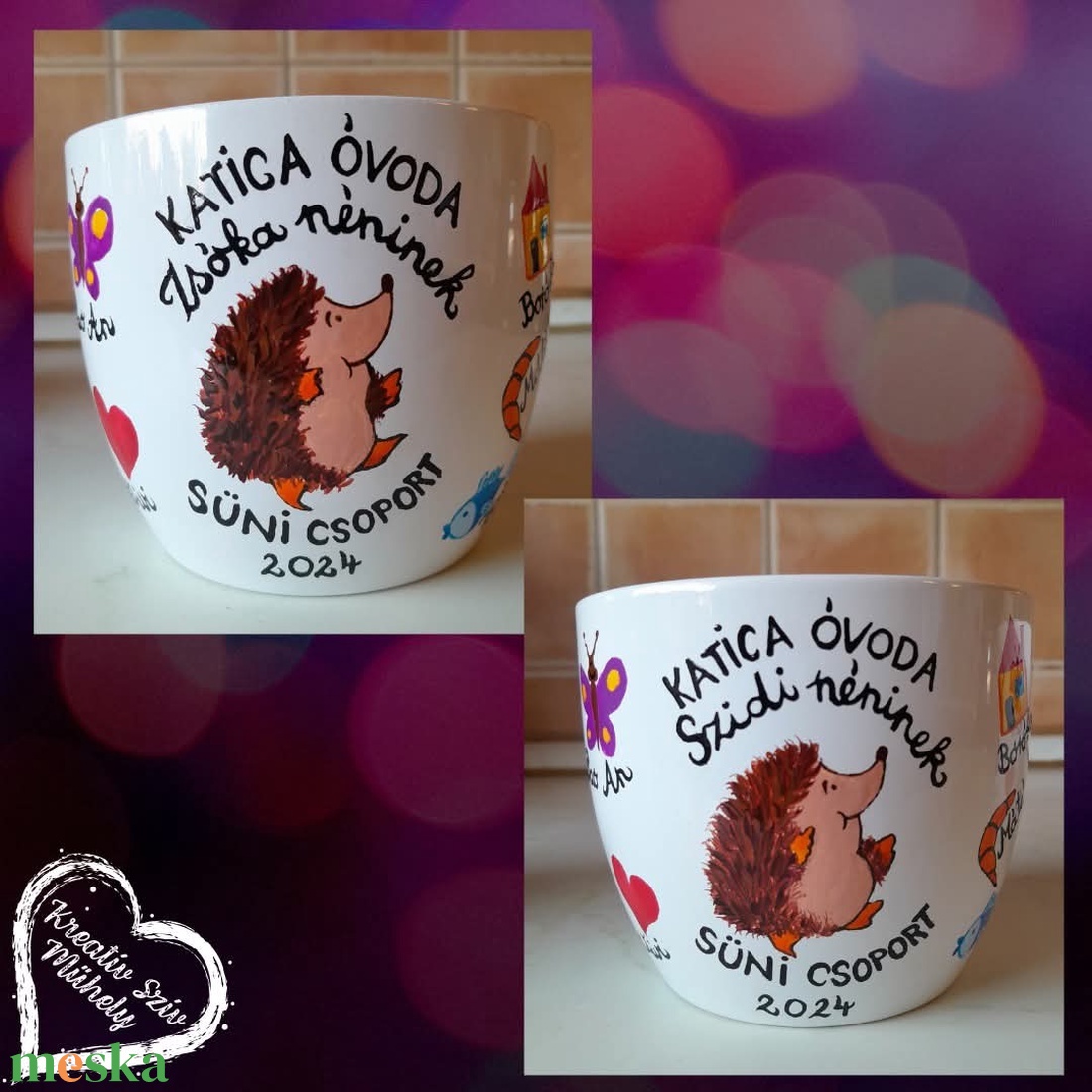 Festett kaspó/virágtartó-ballagási ajándék-ballagás óvoda/iskola/bölcsöde/évzáró/búcsúztató - otthon & életmód - dekoráció - virágdísz és tartó - cserép & kaspó - Meska.hu