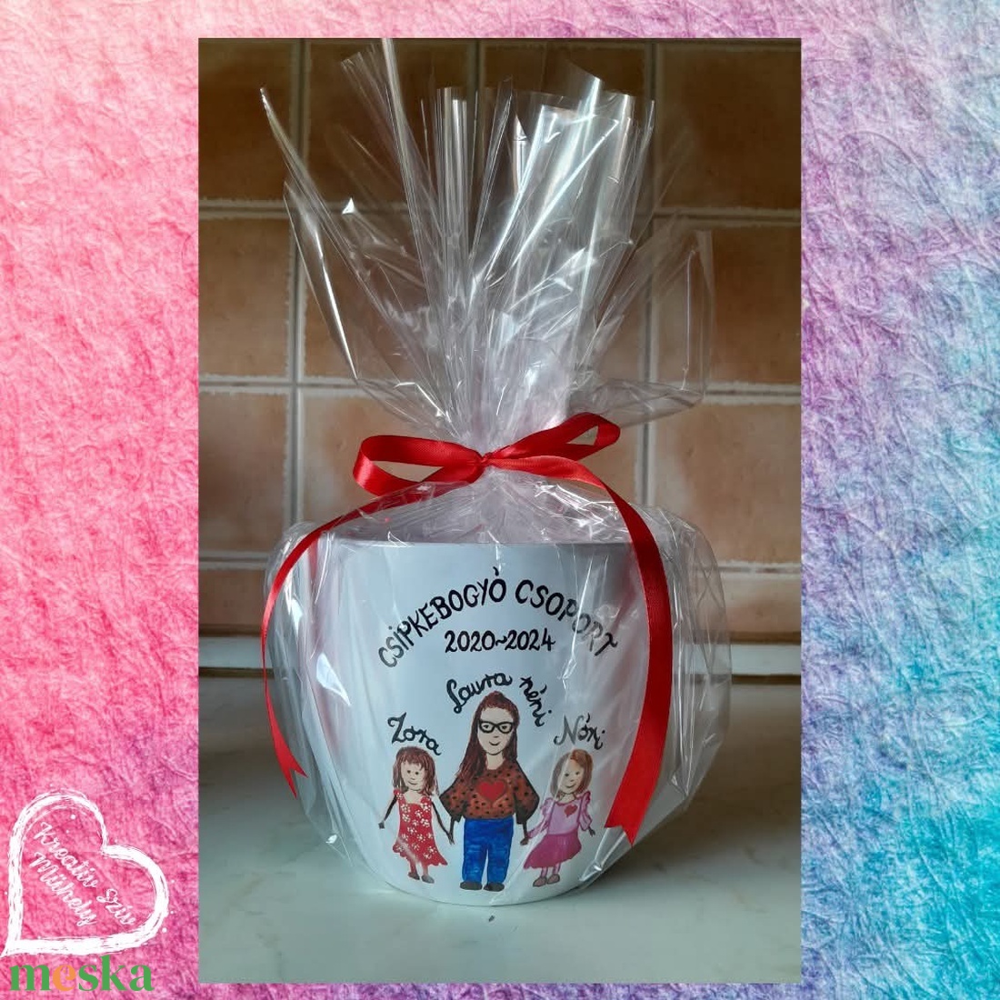 Festett kaspó/virágtartó-ballagási ajándék-ballagás óvoda/iskola/bölcsöde/évzáró/búcsúztató - otthon & életmód - dekoráció - virágdísz és tartó - cserép & kaspó - Meska.hu