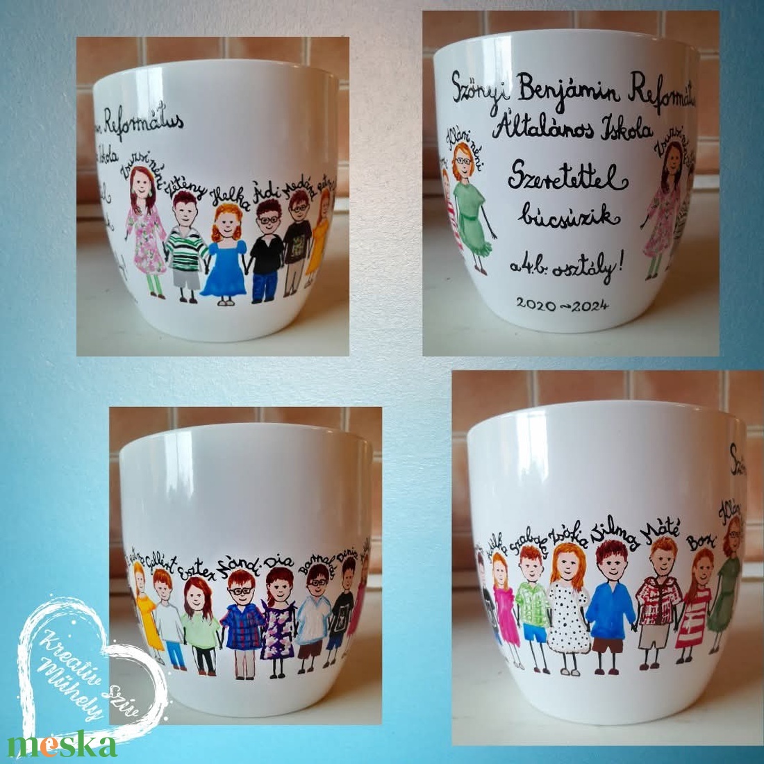 Festett kaspó/virágtartó-ballagási ajándék-ballagás óvoda/iskola/bölcsöde/évzáró/búcsúztató - otthon & életmód - dekoráció - virágdísz és tartó - cserép & kaspó - Meska.hu