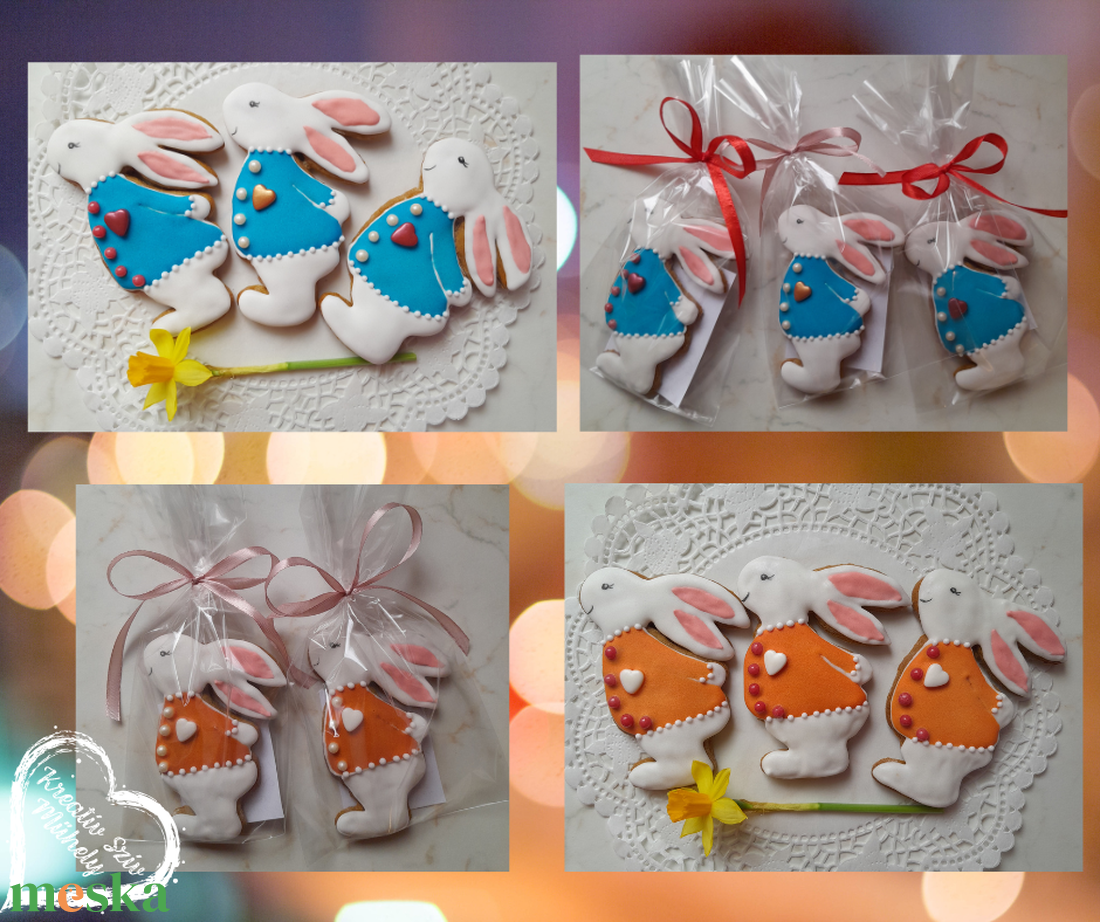 Mézeskalács -köszönőjándék nyuszik/húsvét - esküvő - emlék & ajándék - köszönőajándék - Meska.hu