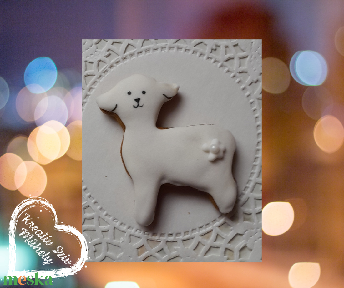 Mézeskalács-húsvét-bárány - esküvő - emlék & ajándék - köszönőajándék - Meska.hu