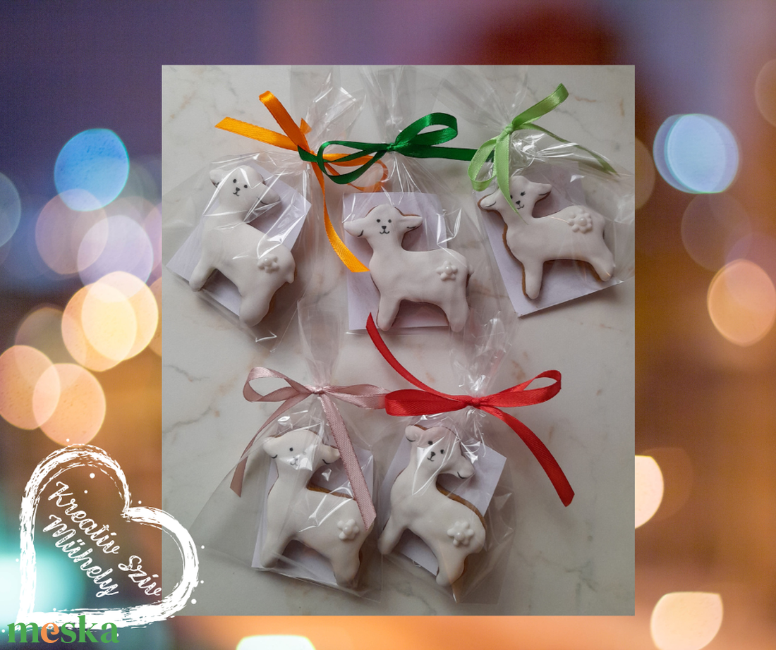 Mézeskalács-húsvét-bárány - esküvő - emlék & ajándék - köszönőajándék - Meska.hu