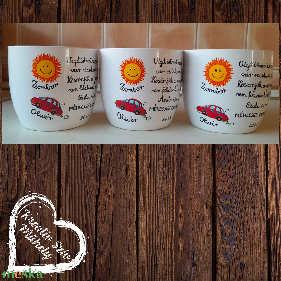 Festett kaspó/virágtartó-ballagási ajándék-ballagás óvoda/iskola/bölcsöde/évzáró/búcsúztató - otthon & életmód - virágdekoráció - virágtartó - kaspó - Meska.hu