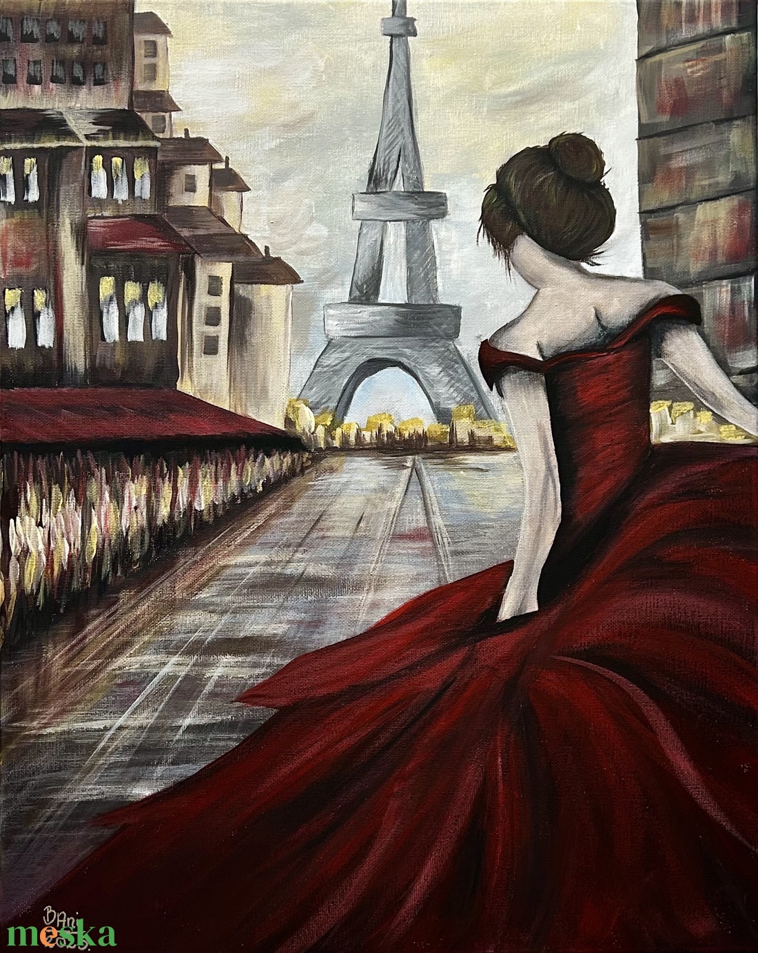 Párizsi álom  kézzel festett akril vászonkép 50 cm x 60 cm - művészet - festmény - akril - Meska.hu Párizsi álom  kézzel festett akril vászonkép 50 cm x 60 cm - művészet - festmény - akril - Meska.hu