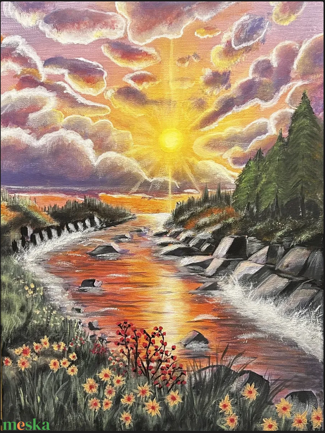 River of Light - művészet - festmény - akril - Meska.hu