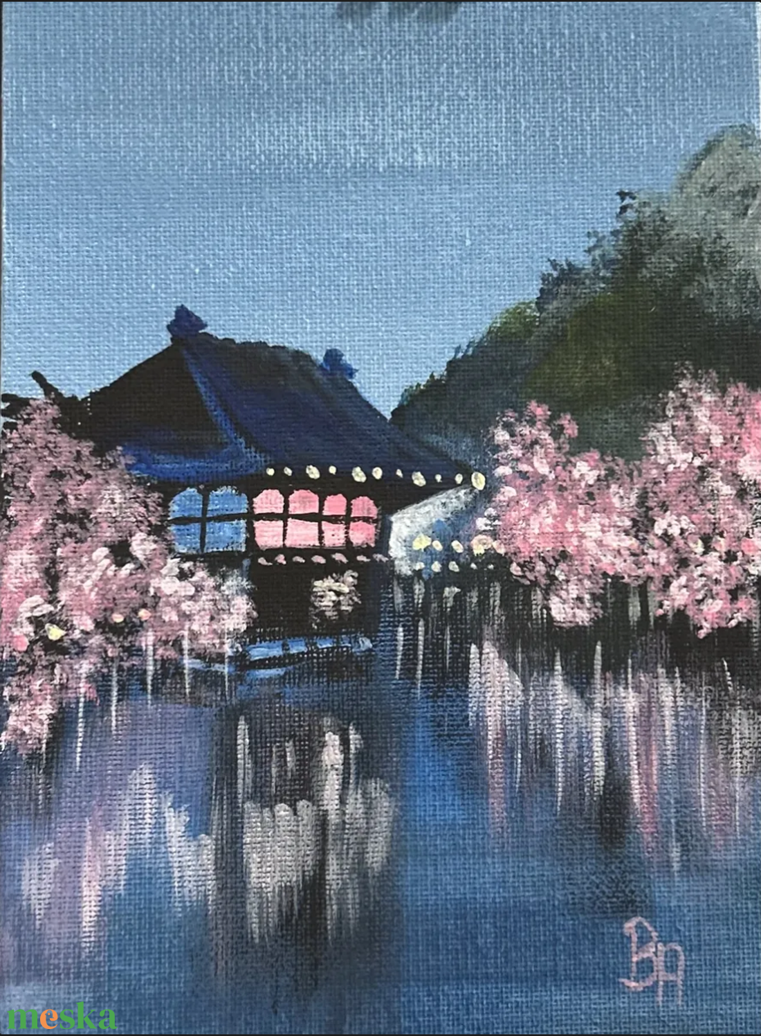 Cseresznyevirágzás - művészet - festmény - akril - Meska.hu