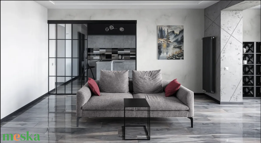 Silent Fjord - művészet - festmény - akril - Meska.hu