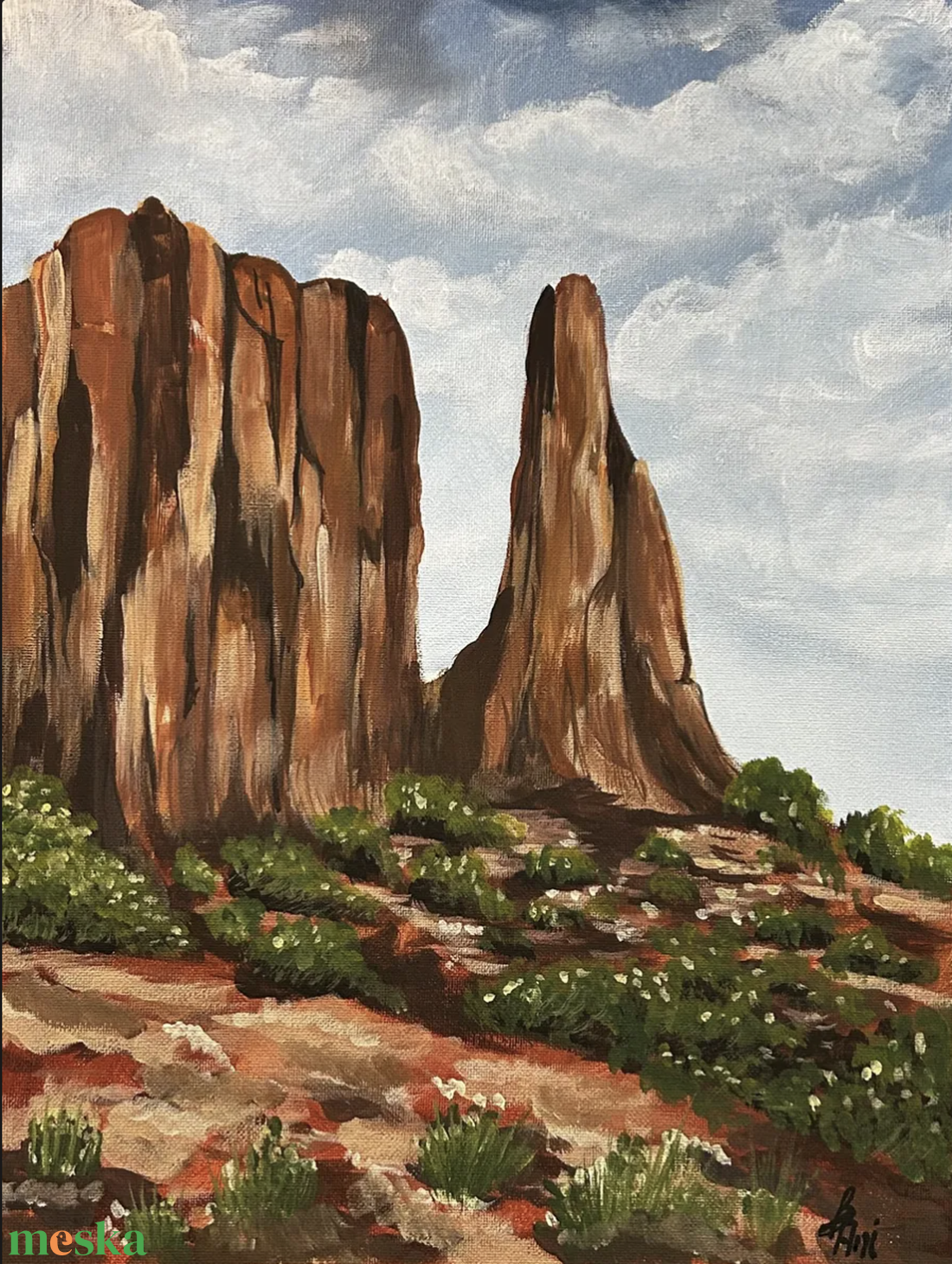 Red Desert Guardians - művészet - festmény - akril - Meska.hu