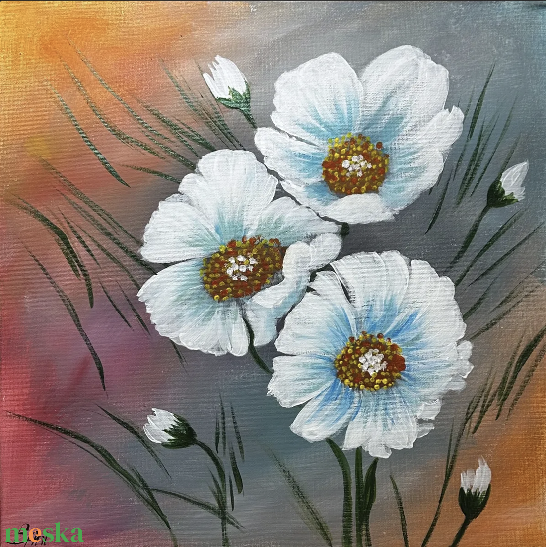 Sunset Blossoms - művészet - festmény - akril - Meska.hu