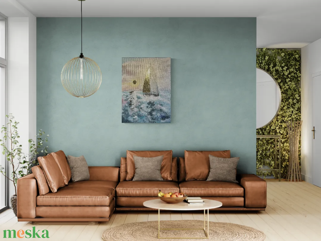 Golden silence - művészet - festmény - akril - Meska.hu