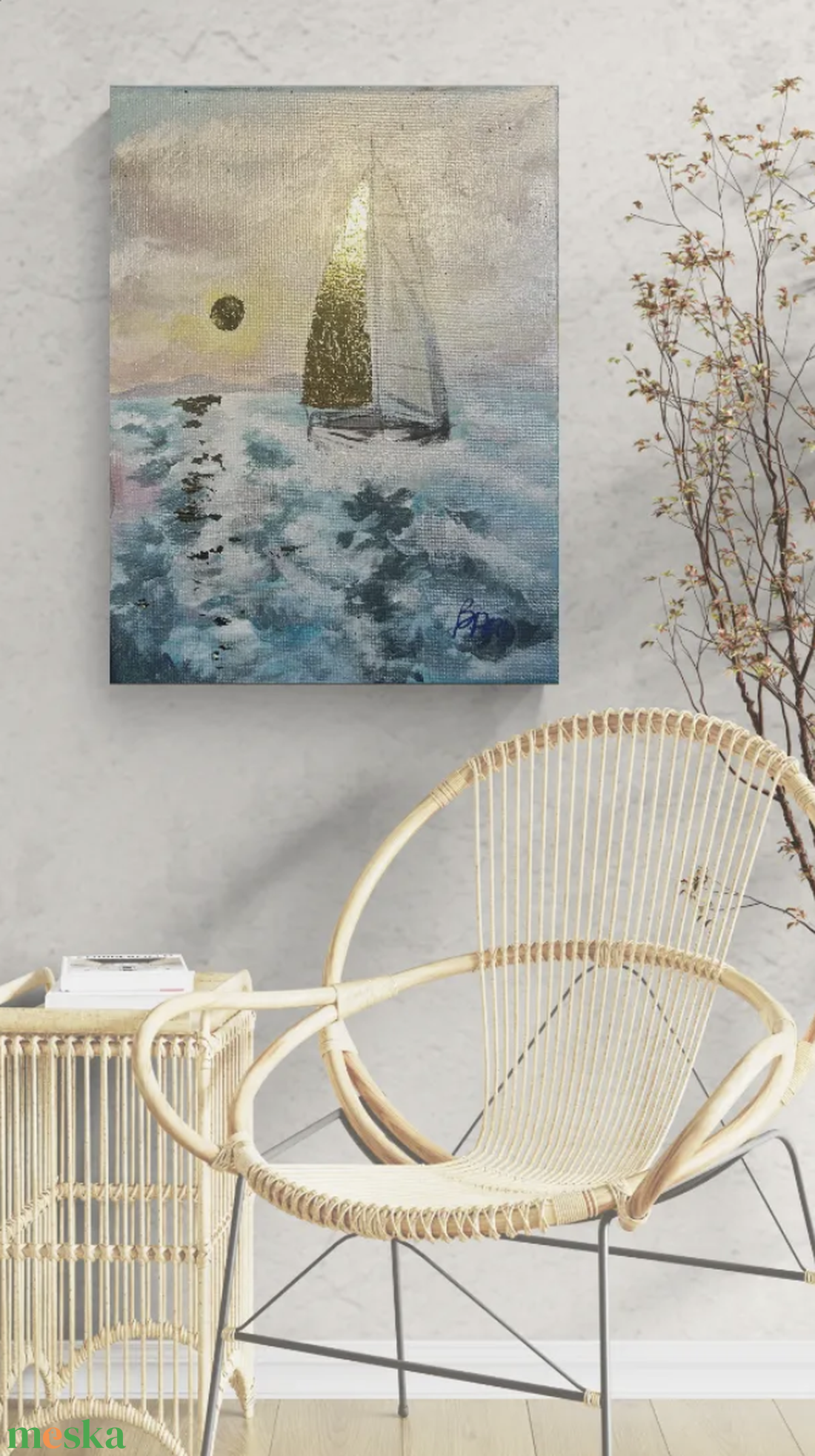 Golden silence - művészet - festmény - akril - Meska.hu