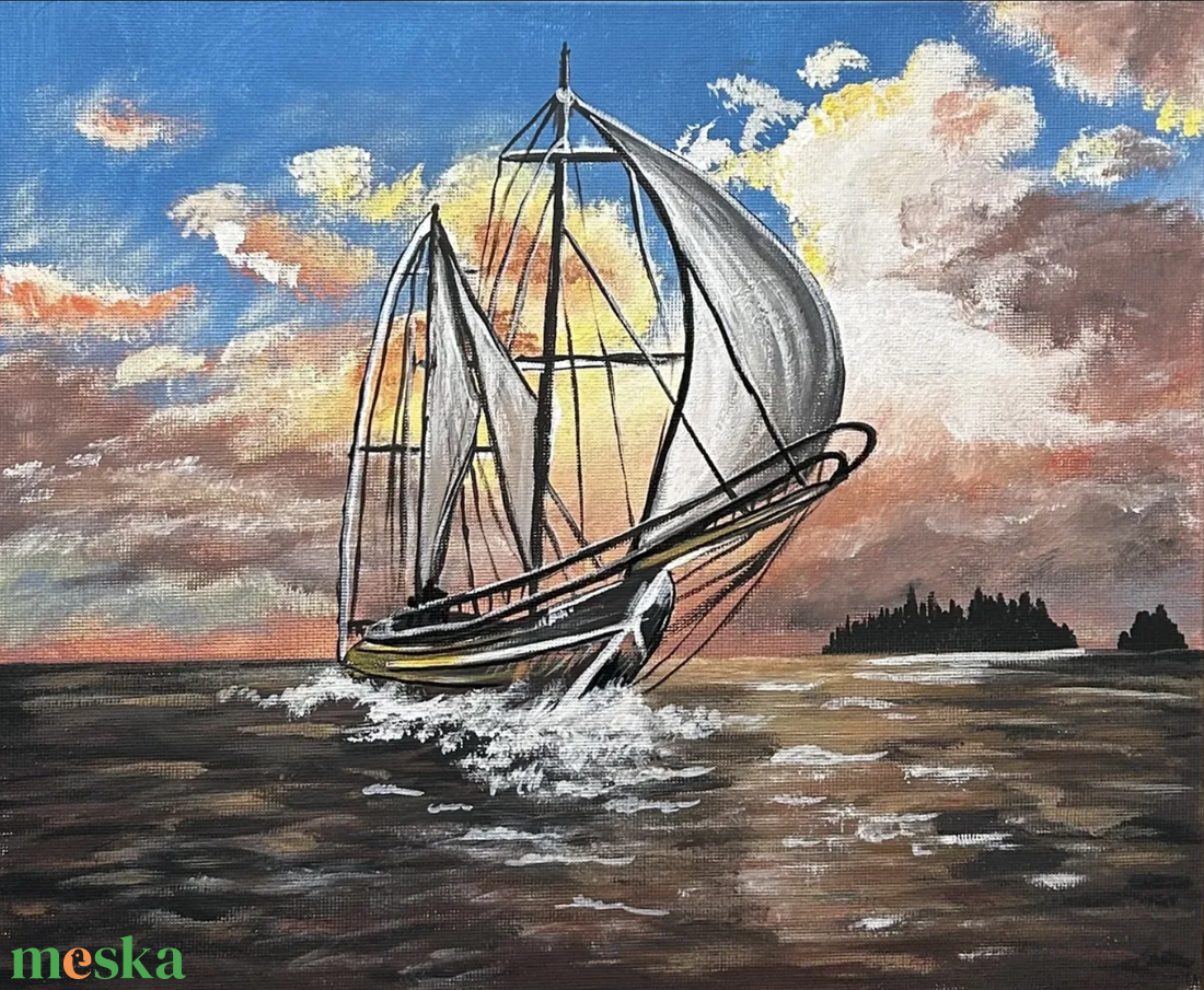 Golden Bloom Within - művészet - festmény - akril - Meska.hu