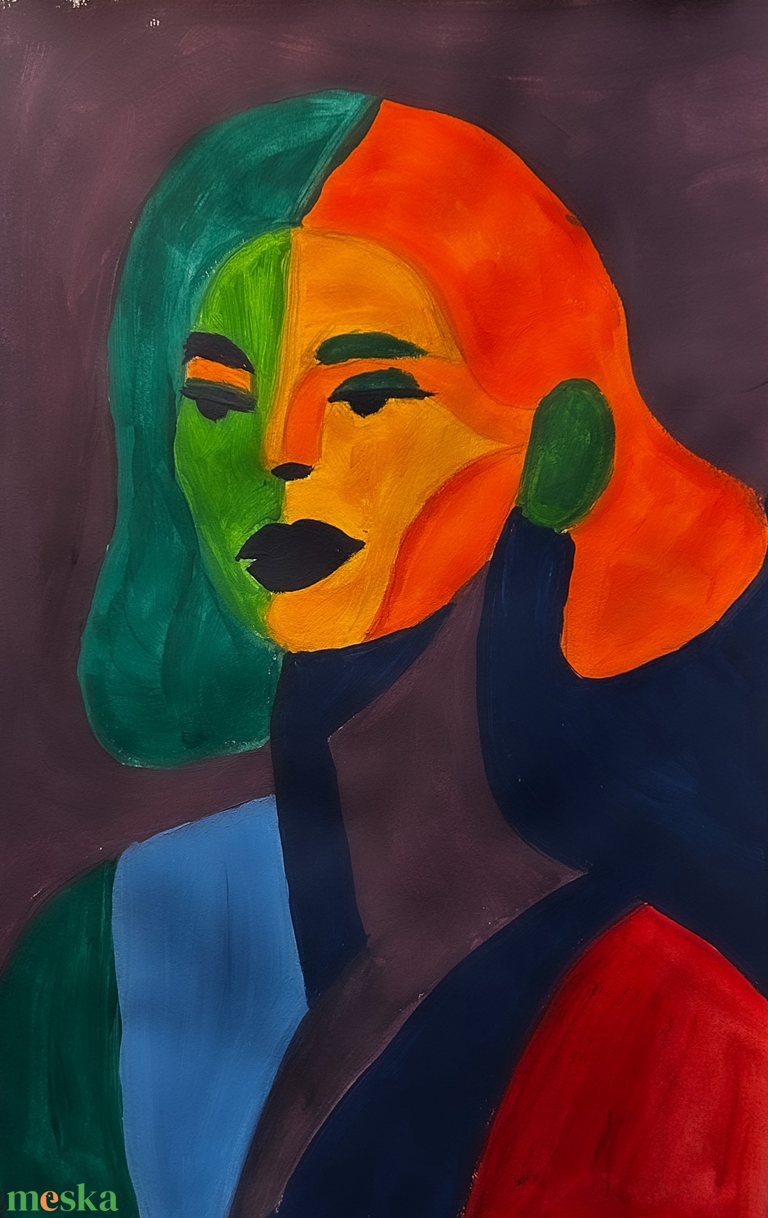 Belső arcok - művészet - festmény - akril - Meska.hu