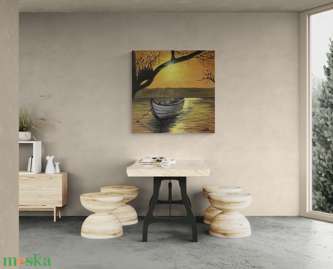 Csendes rév - művészet - festmény - akril - Meska.hu