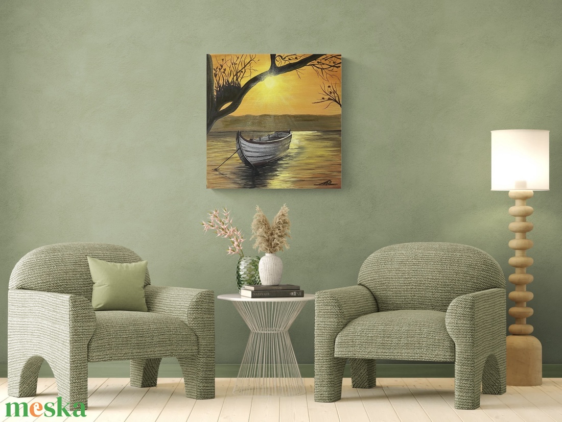 Csendes rév - művészet - festmény - akril - Meska.hu