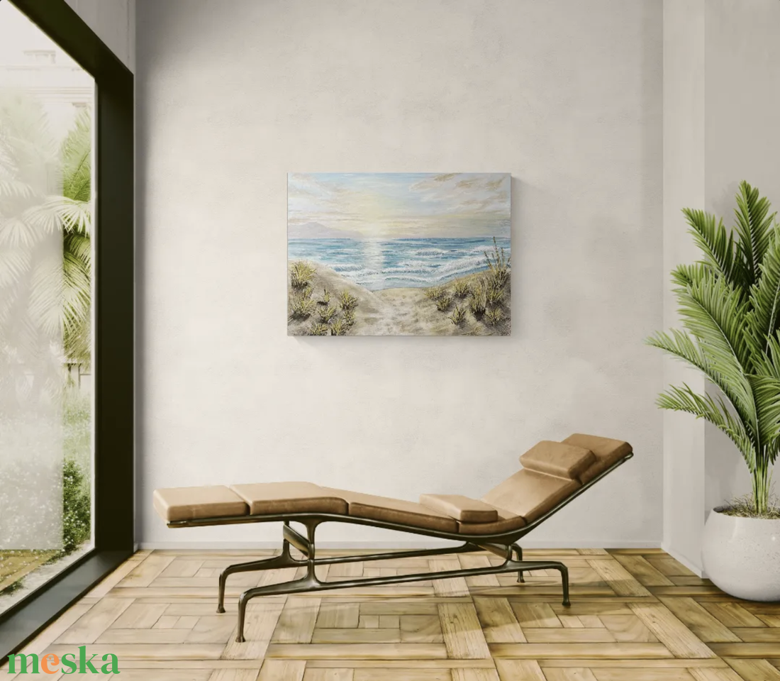 Hajnali ösvény a tengerhez - művészet - festmény - akril - Meska.hu