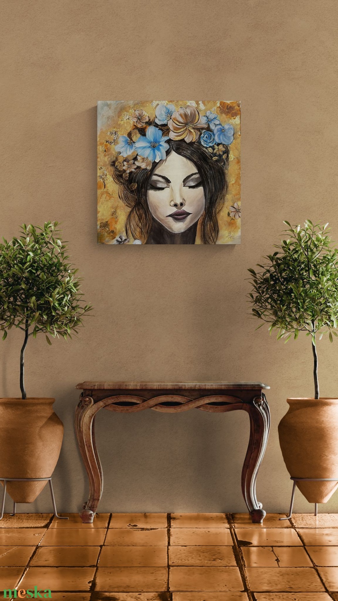 A csend koronája � arannyal - művészet - festmény - akril - Meska.hu