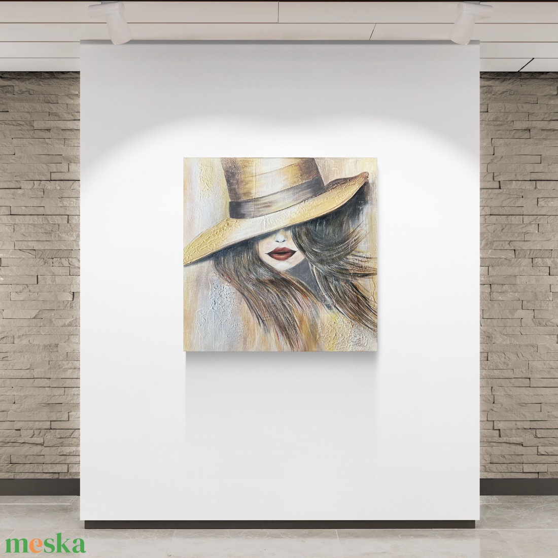 Arany titok � arannyal, gyöngyház fehérrel - művészet - festmény - akril - Meska.hu