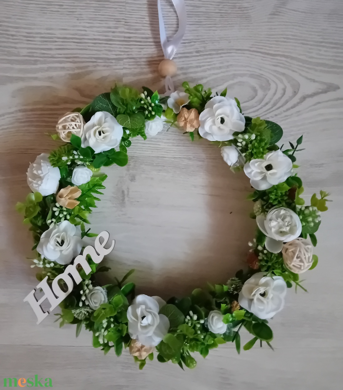 Elegáns fehér fűzkopogtató - otthon & életmód - dekoráció - ajtó- és ablak dekoráció - ablakmatrica - Meska.hu