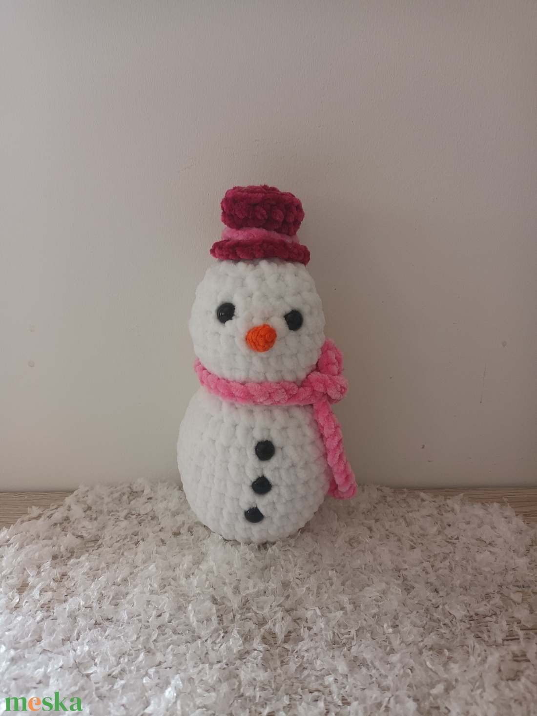 Amigurumi hóember (hólány) - játék & sport - plüssállat & játékfigura - más figura - Meska.hu