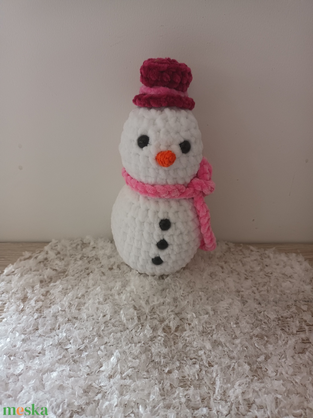 Amigurumi hóember (hólány) - játék & sport - plüssállat & játékfigura - más figura - Meska.hu