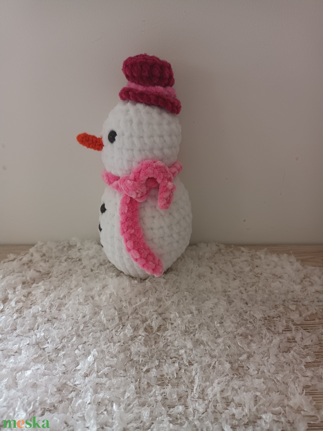 Amigurumi hóember (hólány) - játék & sport - plüssállat & játékfigura - más figura - Meska.hu