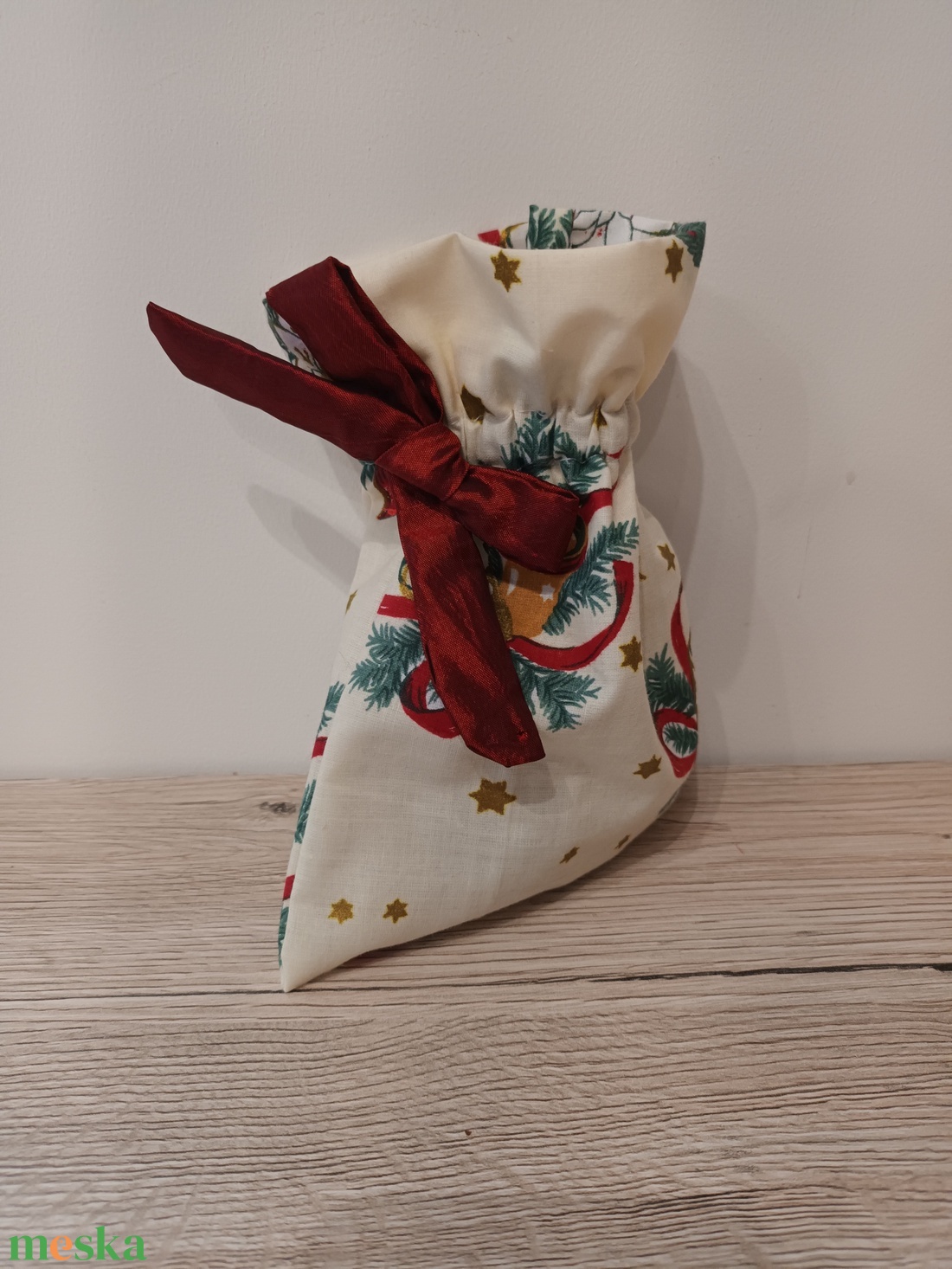 Karácsonyi ajándékzsák, Mikulászsák - karácsony - mikulás - mikulás zsák - Meska.hu