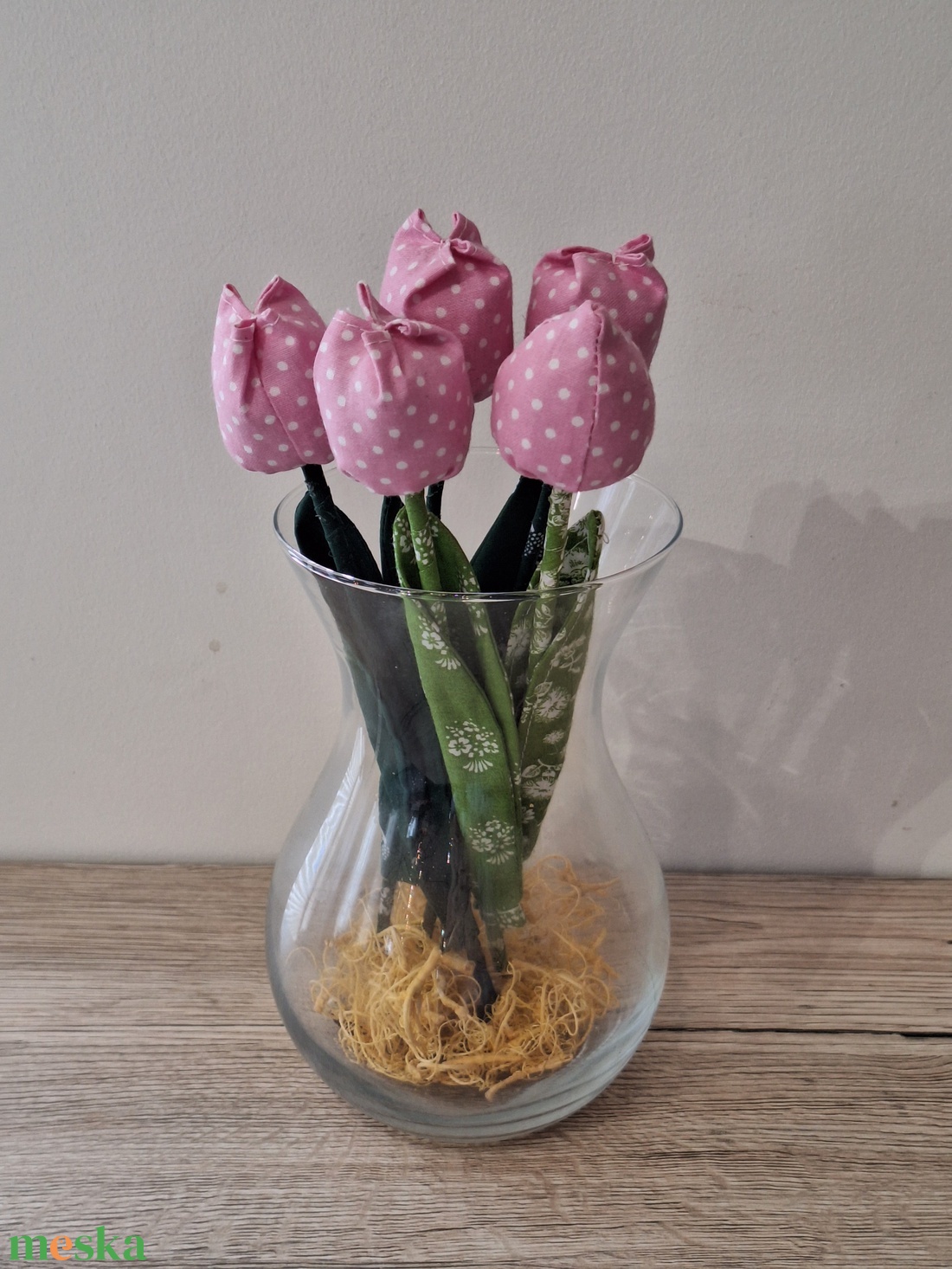 Rózsaszín pettyes textil tulipán - otthon & életmód - dekoráció - dísztárgy - Meska.hu Rózsaszín pettyes textil tulipán - otthon & életmód - dekoráció - dísztárgy - Meska.hu