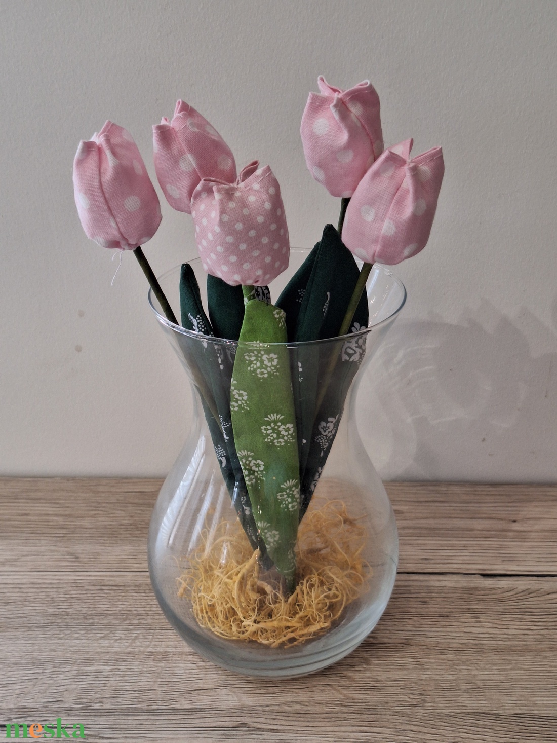Rózsaszín pettyes textil tulipán - otthon & életmód - dekoráció - dísztárgy - Meska.hu Rózsaszín pettyes textil tulipán - otthon & életmód - dekoráció - dísztárgy - Meska.hu