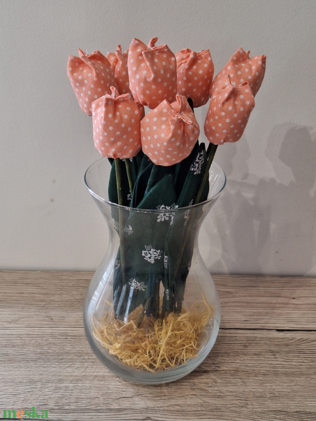 Barack pettyes textil tulipán - otthon & életmód - dekoráció - dísztárgy - Meska.hu Barack pettyes textil tulipán - otthon & életmód - dekoráció - dísztárgy - Meska.hu