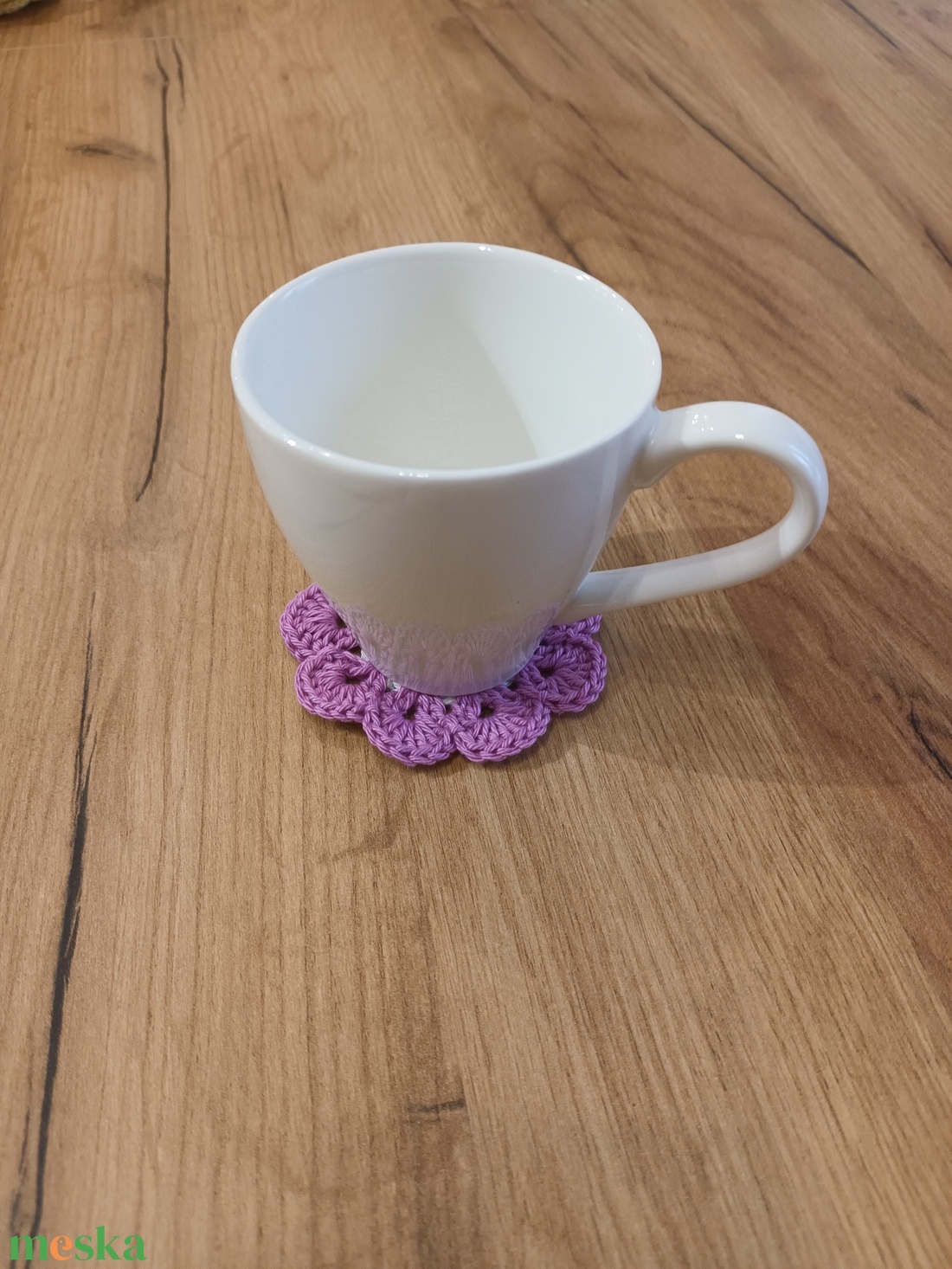 Rózsaszín virágos poháralátét - otthon & életmód - konyhafelszerelés, tálalás - tálalás - tányér- és poháralátét - Meska.hu