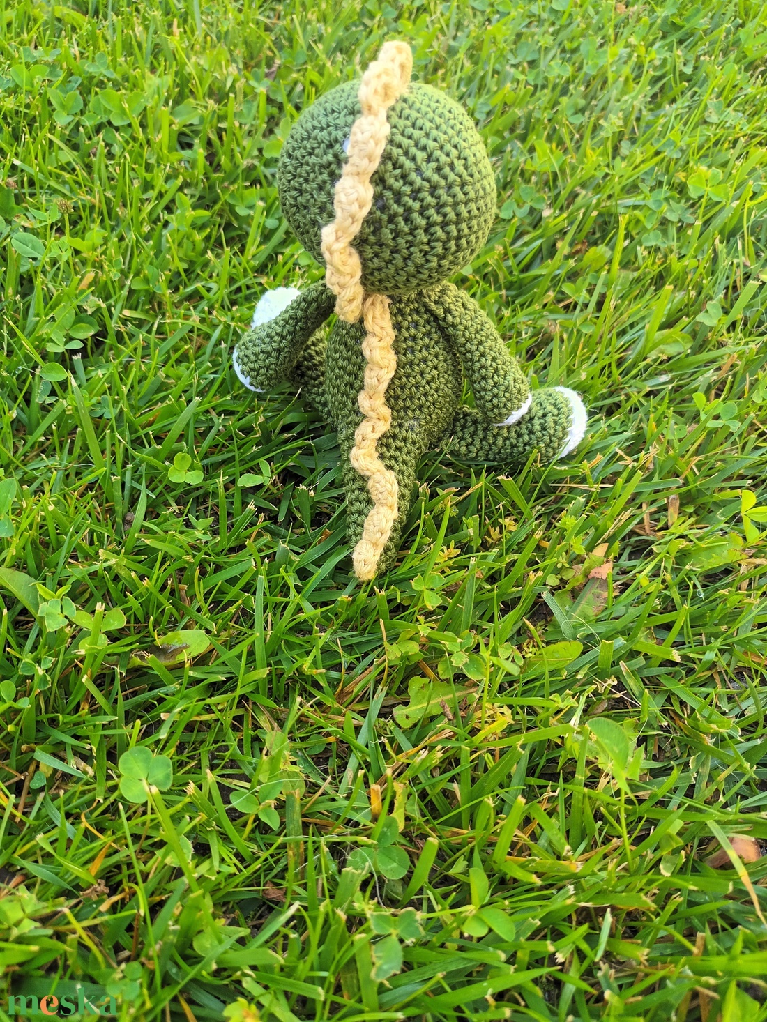 Zöldike, az amigurumi díno - játék & sport - plüssállat & játékfigura - plüss dínók - Meska.hu