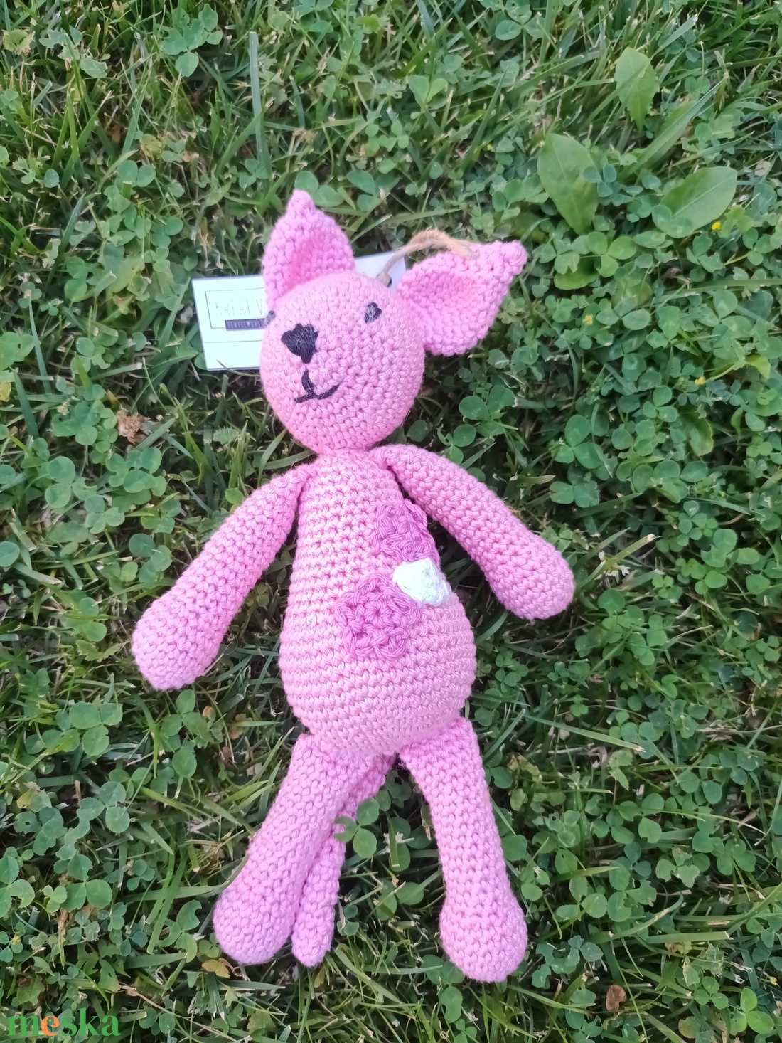 Amigurumi cica Rózsika - játék & sport - plüssállat & játékfigura - cica - Meska.hu