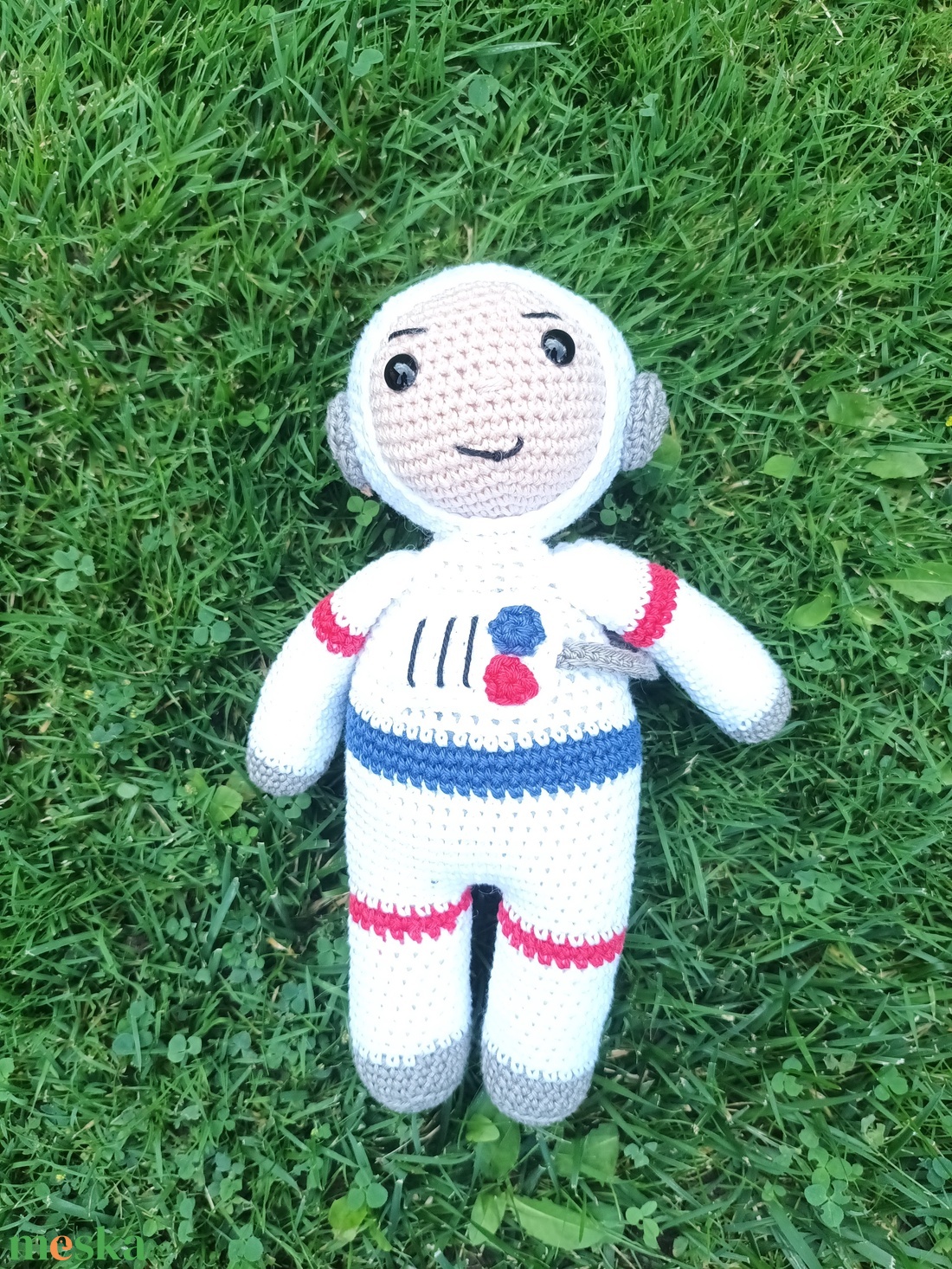 Amigurumi űrhajós - játék & sport - plüssállat & játékfigura - ember - Meska.hu