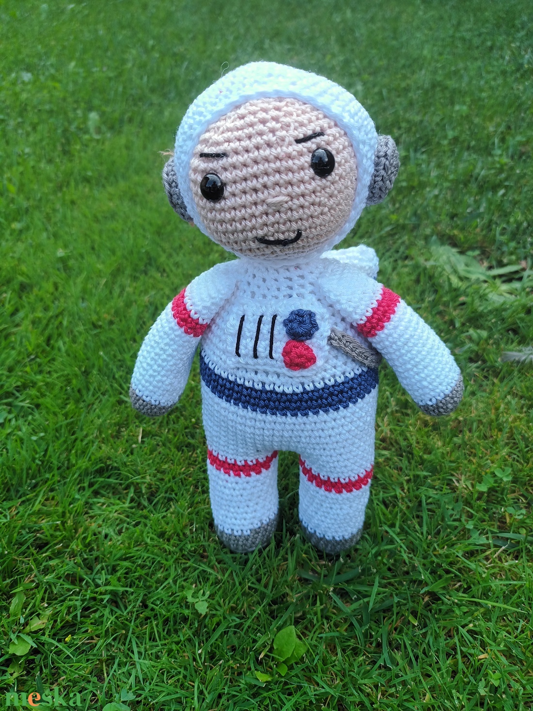 Amigurumi űrhajós - játék & sport - plüssállat & játékfigura - ember - Meska.hu