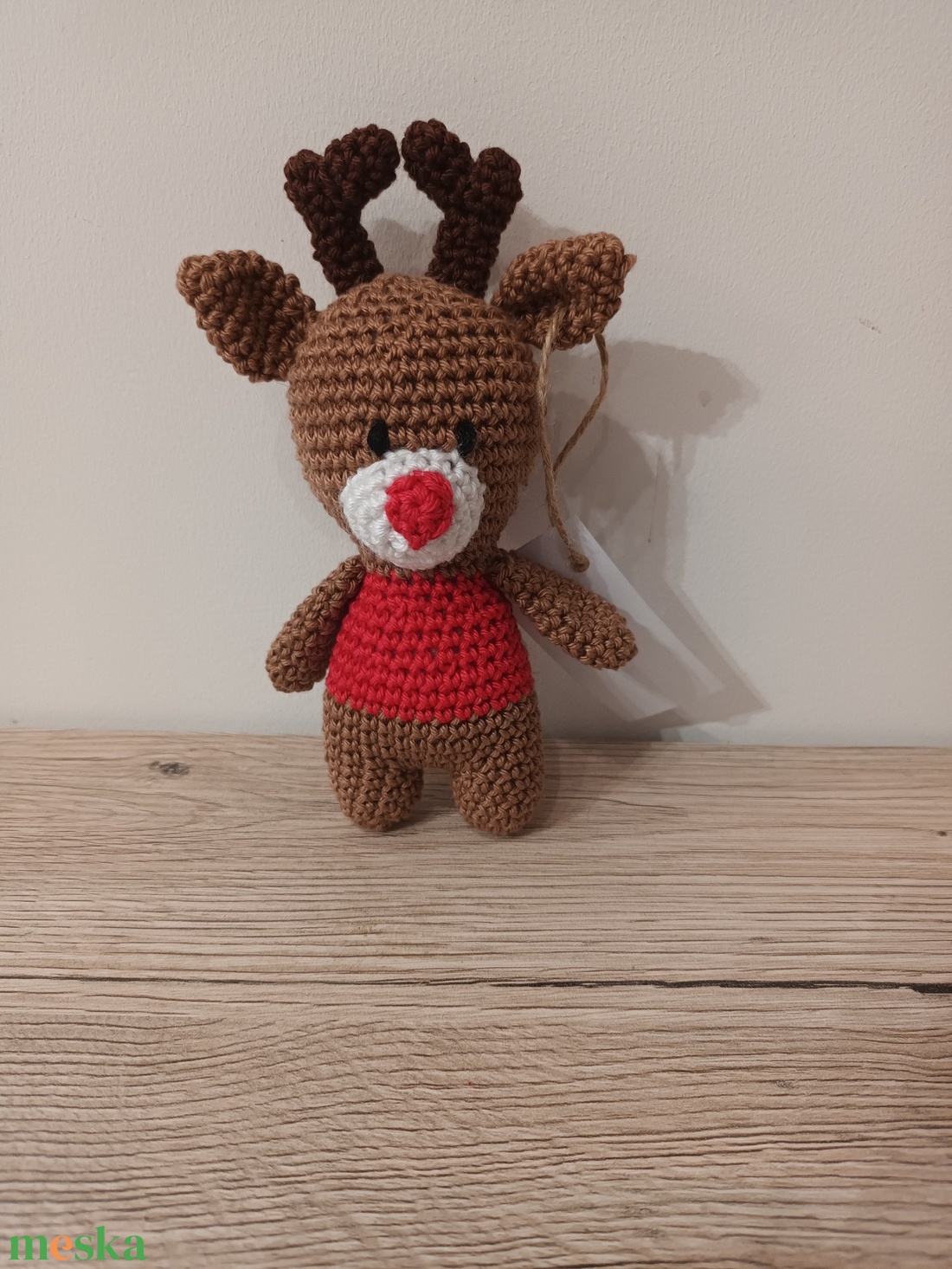 Amigurumi rénszarvas Rudolf - játék & sport - plüssállat & játékfigura - más figura - Meska.hu