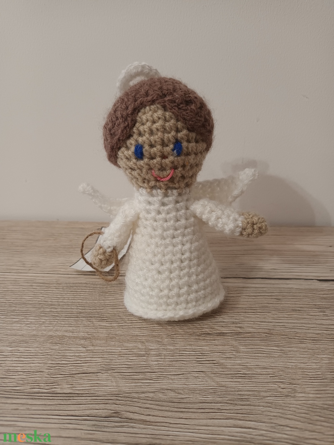 Amigurumi angyal - karácsony - karácsonyi lakásdekoráció - karácsonyi manók, figurák - Meska.hu