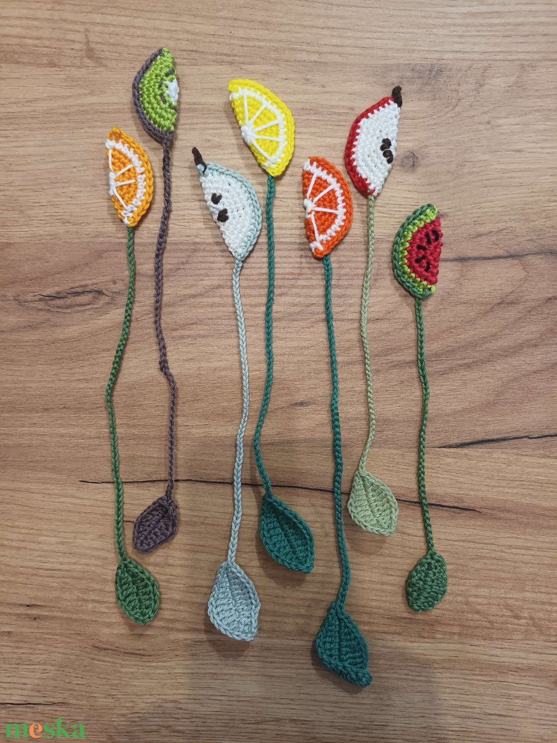 Horgolt gyümölcsös könyvjelző - könyv & zene - könyvjelző - Meska.hu