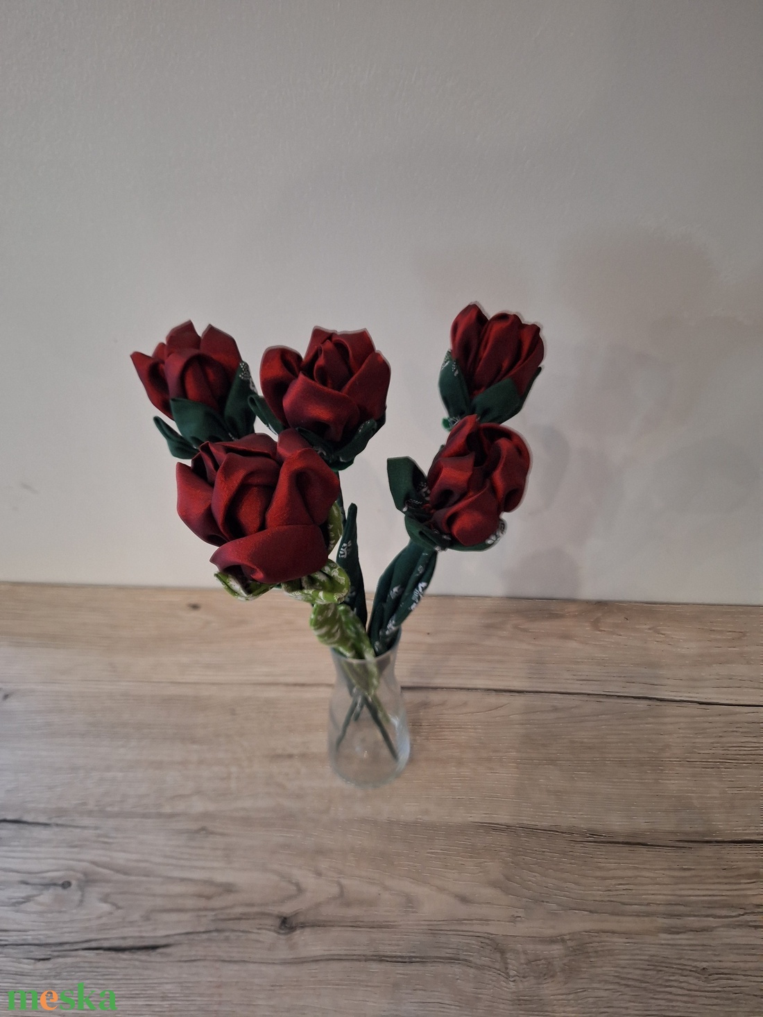 Bordó textil rózsa - otthon & életmód - dekoráció - dísztárgy - Meska.hu