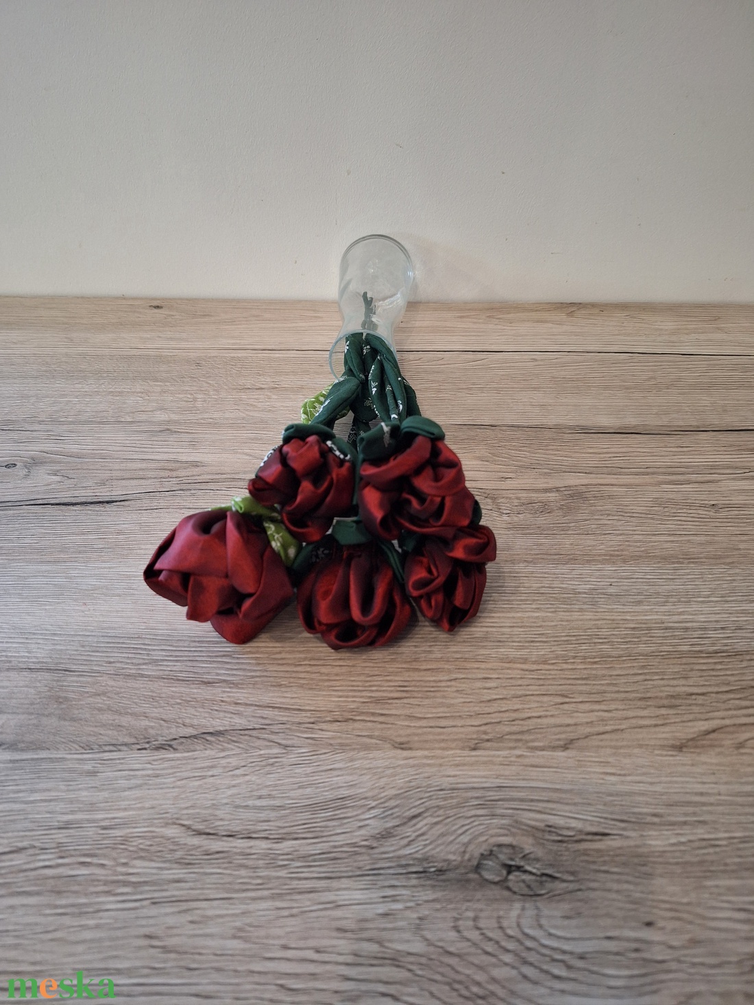 Bordó textil rózsa - otthon & életmód - dekoráció - dísztárgy - Meska.hu