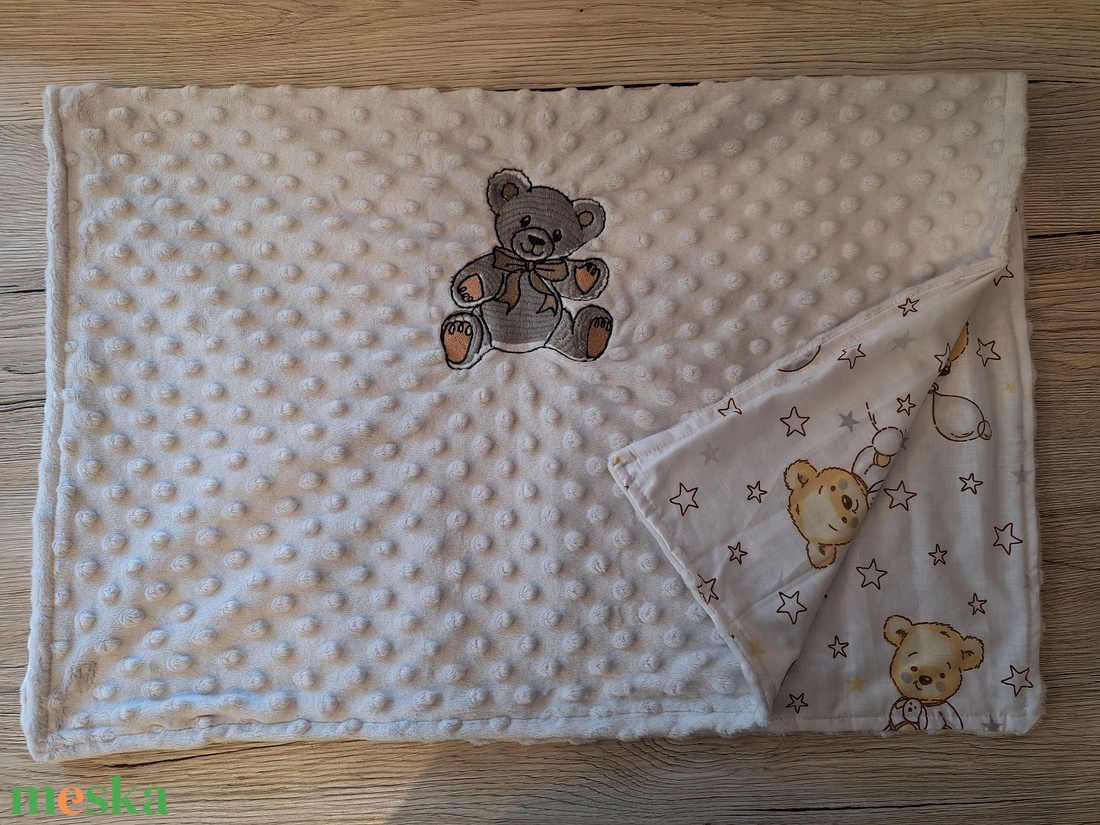 Kétoldalas babatakaró fehér - baba - mama - baba ágynemű - babatakaró, gyerek pléd - Meska.hu