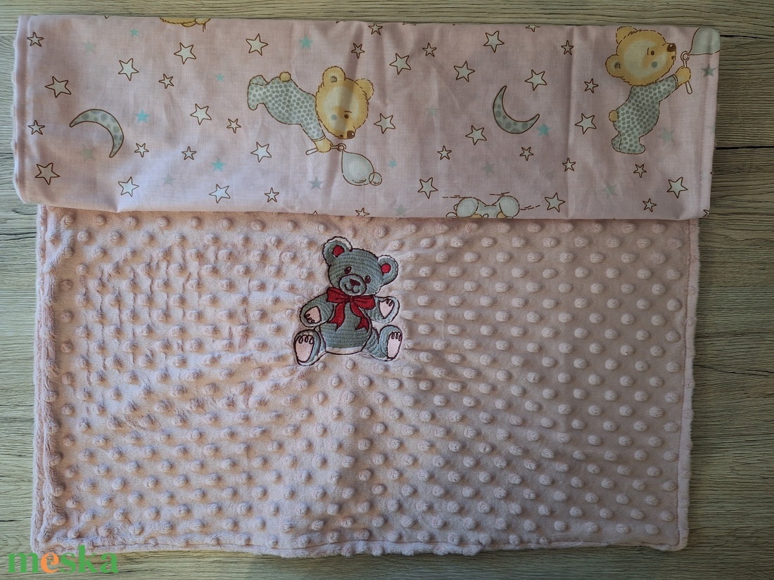 Kétoldalas babatakaró rózsaszín - baba - mama - baba ágynemű - babatakaró, gyerek pléd - Meska.hu