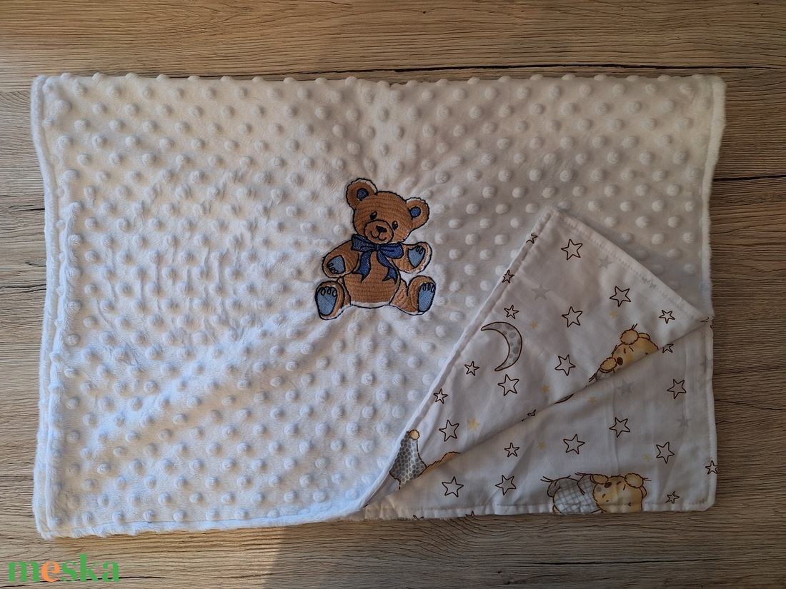 Kétoldalas babatakaró fehér - baba - mama - baba ágynemű - babatakaró, gyerek pléd - Meska.hu