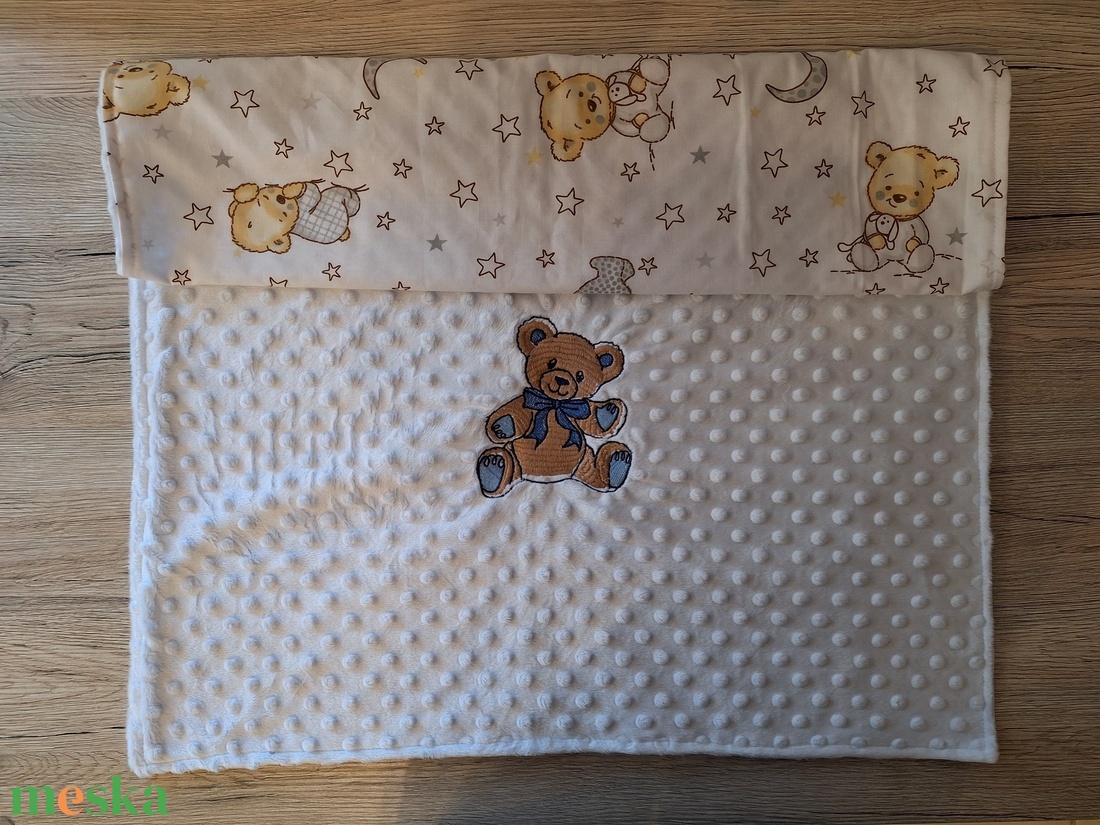 Kétoldalas babatakaró fehér - baba - mama - baba ágynemű - babatakaró, gyerek pléd - Meska.hu