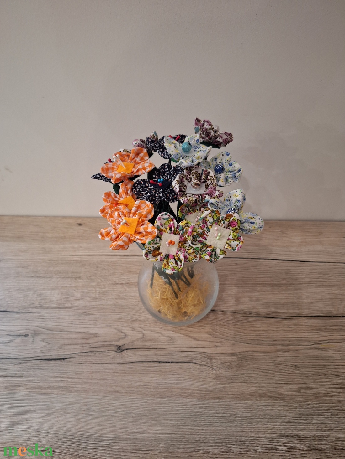 Nyári textil virágok  - otthon & életmód - virágdekoráció - virágok - szálas virág - Meska.hu