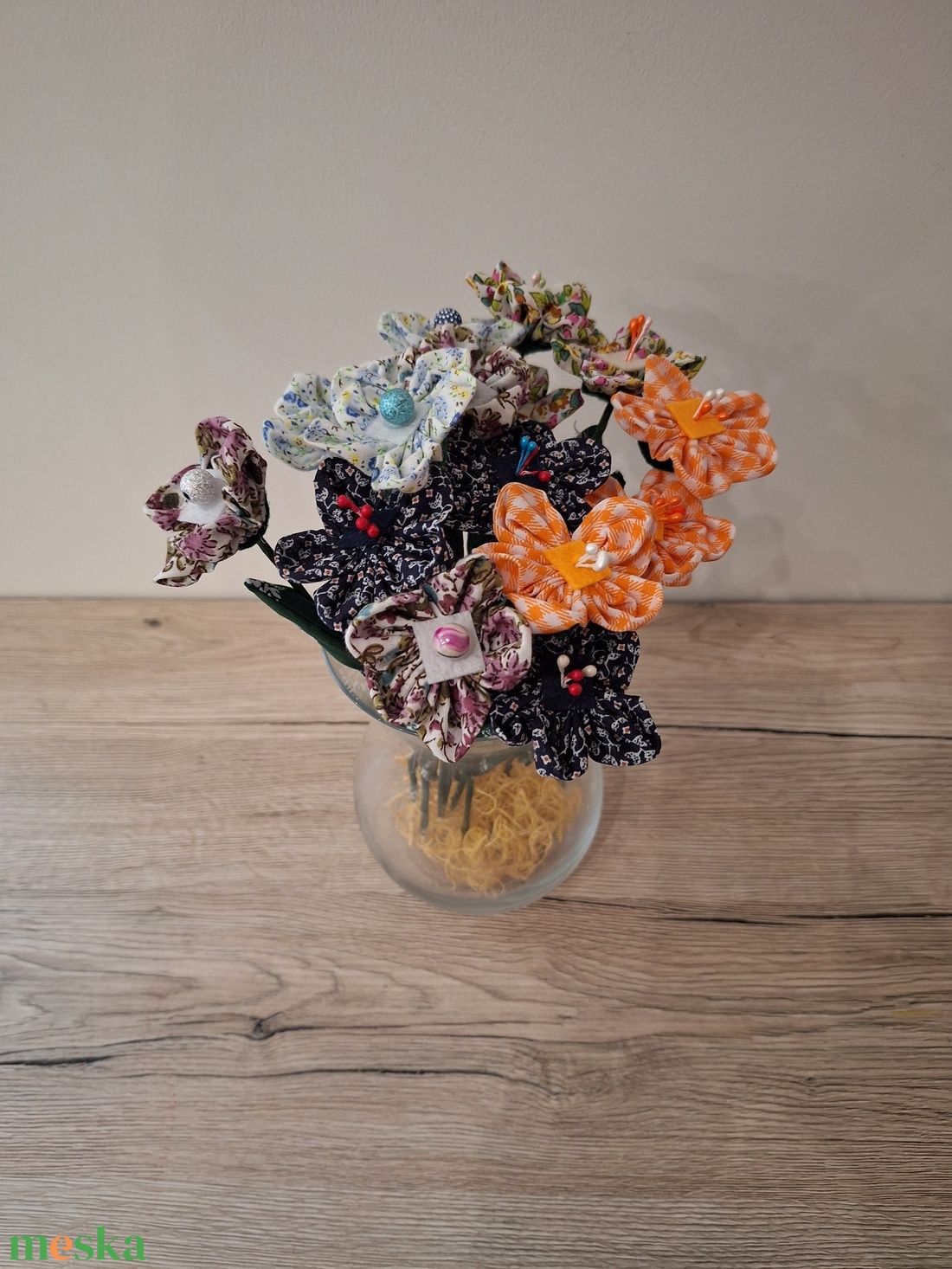 Nyári textil virágok  - otthon & életmód - virágdekoráció - virágok - szálas virág - Meska.hu