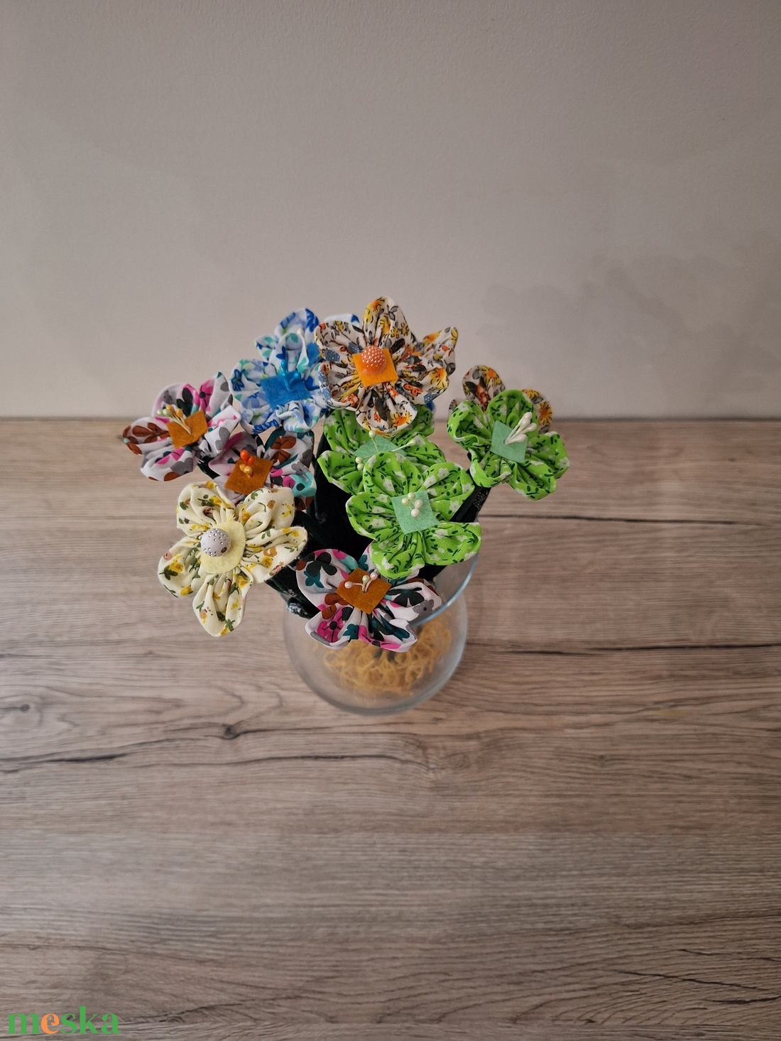 Nyári textil virágok  - otthon & életmód - virágdekoráció - virágok - szálas virág - Meska.hu