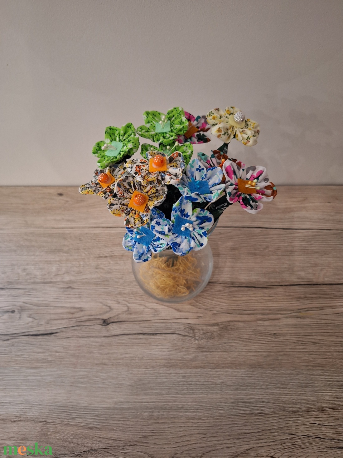 Nyári textil virágok  - otthon & életmód - virágdekoráció - virágok - szálas virág - Meska.hu