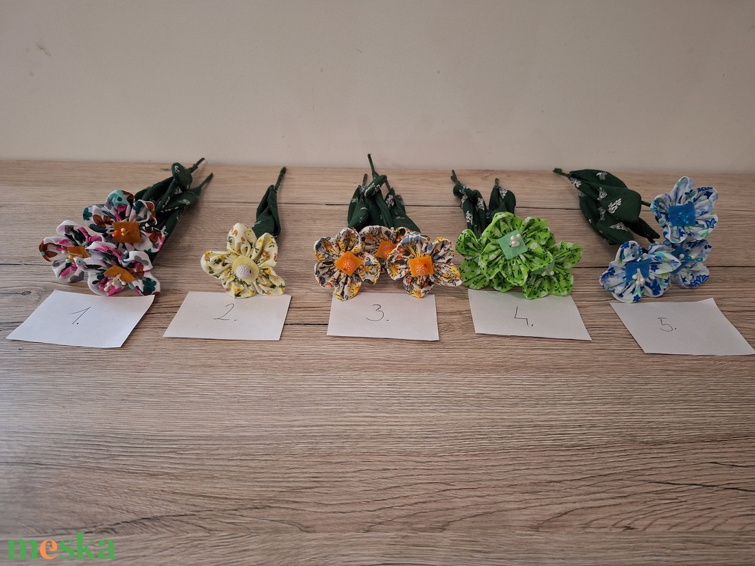 Nyári textil virágok  - otthon & életmód - virágdekoráció - virágok - szálas virág - Meska.hu